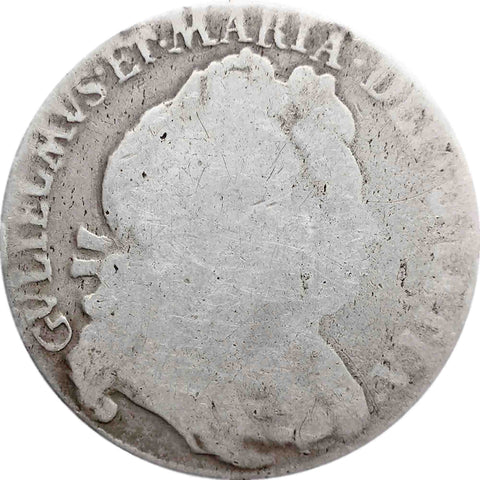 1693 Half Crown William and Mary Silver Coin United Kingdom 2nd busts