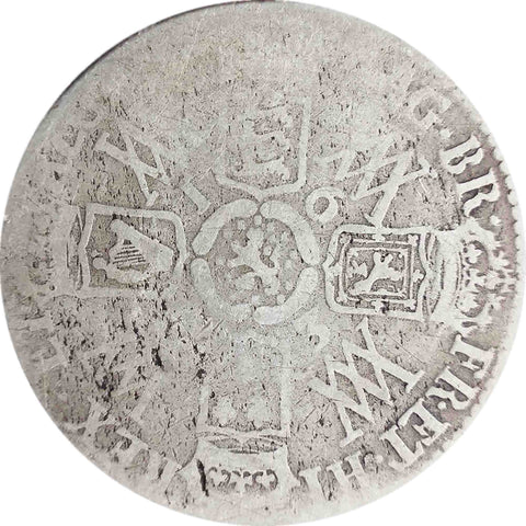 1693 Half Crown William and Mary Silver Coin United Kingdom 2nd busts