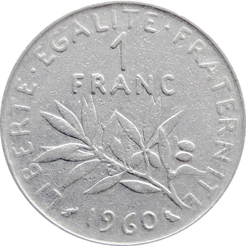 1960 One Franc France Coin