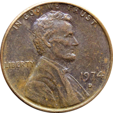 1974 D United States Lincoln Memorial One Cent