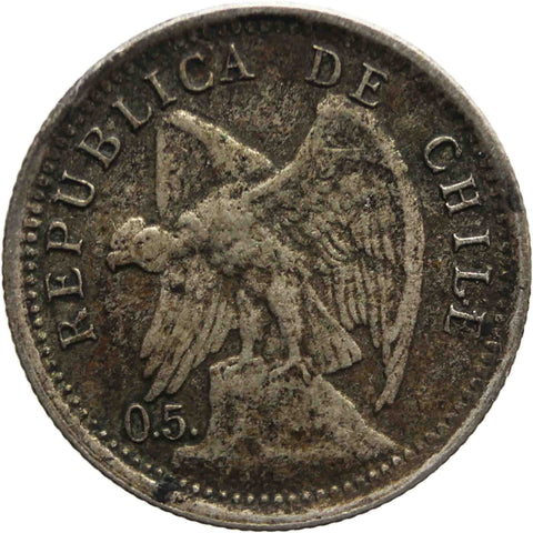 1907 Chile 10 Centavos Coin