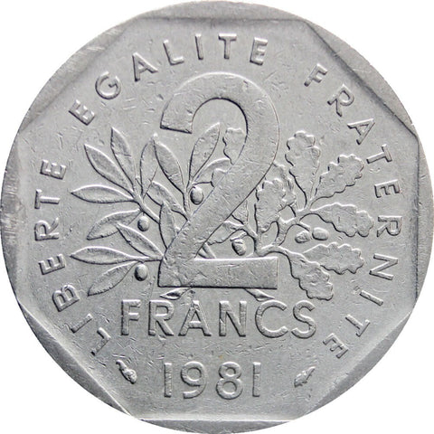 1981 2 Francs France Coin