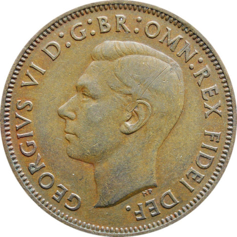 1952 Half Penny George VI Coin