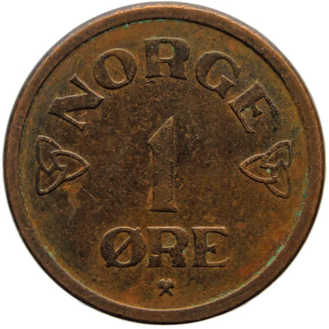 1954 1 Øre Norway Haakon VII Coin