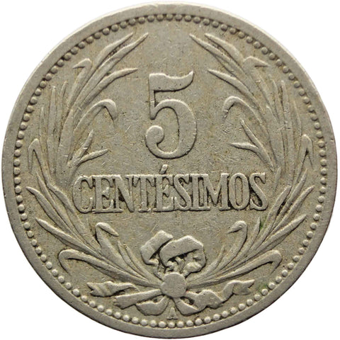 1901 5 Centesimos Uruguay Coin