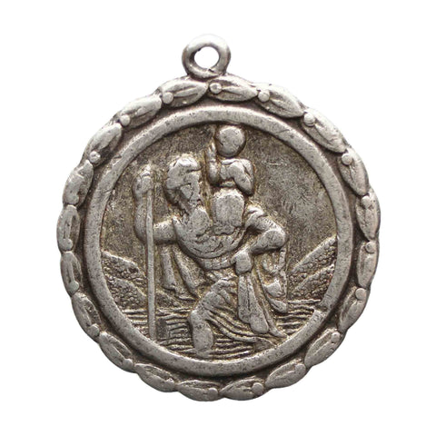 Vintage Silver St Christopher Pendant