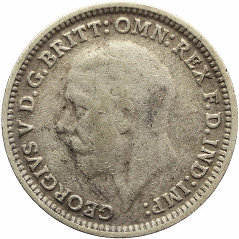 1930 3 Pence George V Silver Coin United Kingdom