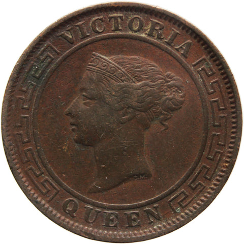 1870 One Cents Ceylon Victoria Coin