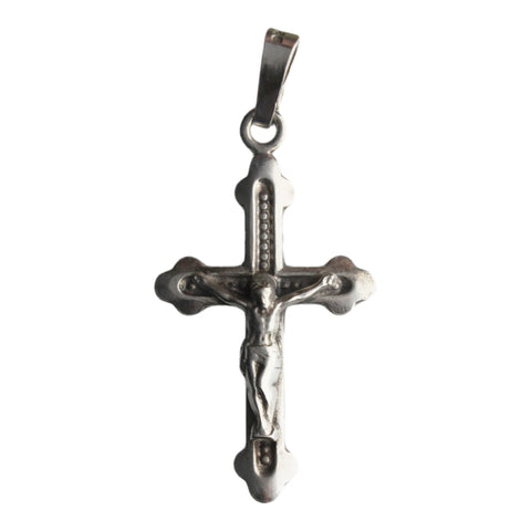 Vintage Crucifix Pendant Cross Sterling Silver