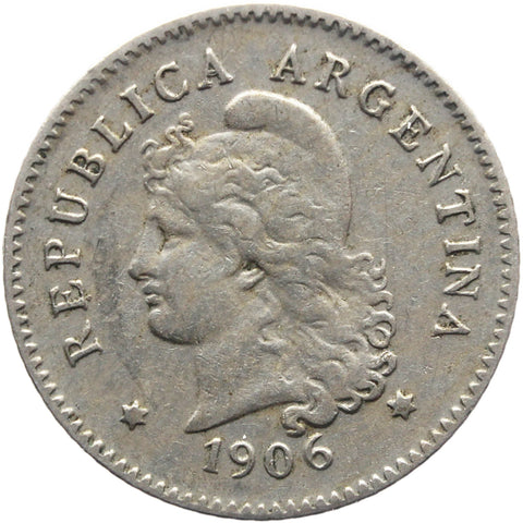 1906 10 Centavos Argentina Coin