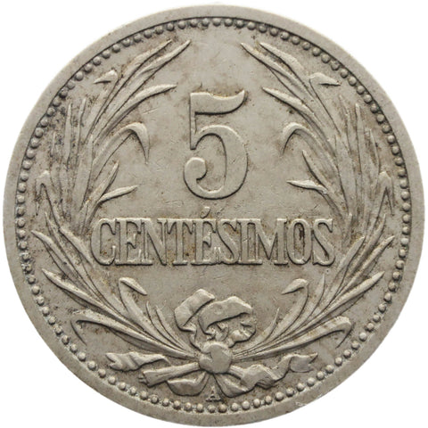 1901 5 Centesimos Uruguay Coin