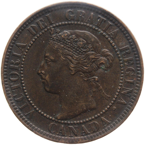 1899 One Cent Canada Queen Victoria Bronze Coin