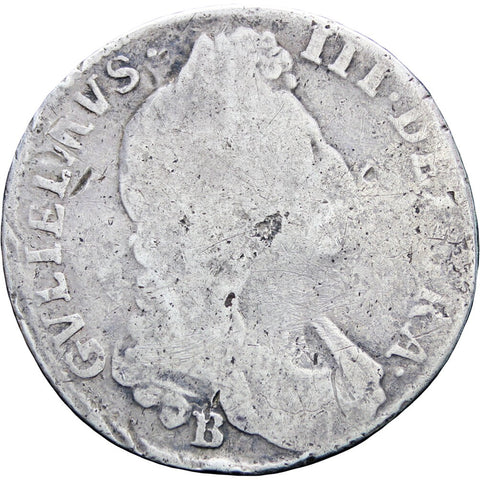 1696 Shilling William III Great Britain Coin Silver Bristol Mint