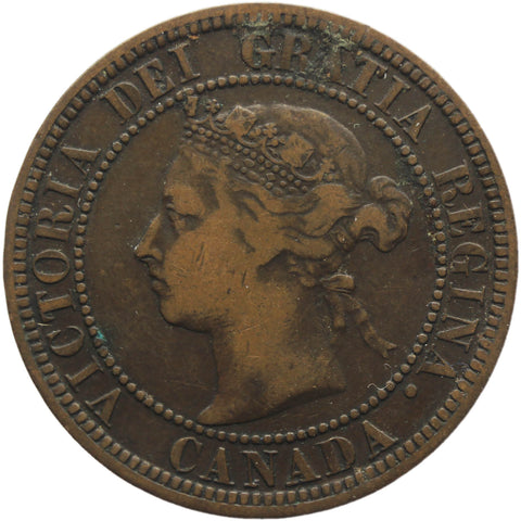 1882 One Cent Canada Queen Victoria Coin Bronze