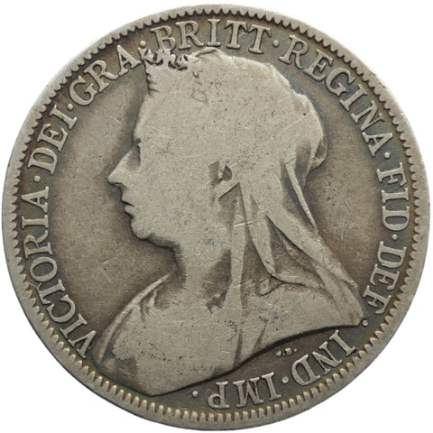 1900 Florin Queen Victoria Silver Great Britain Coin Two Shillings (3rd portrait)