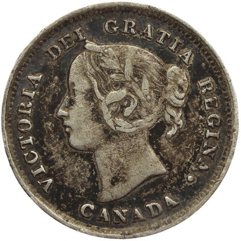 1901 5 Cents Canada Victoria Silver Coin