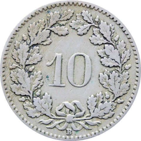 1913 Switzerland 10 Rappen Coin