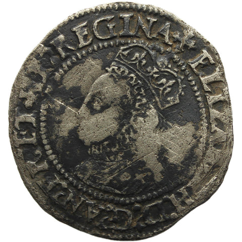 1560 - 1561 Half Groat Elizabeth I 2nd issue Cross Crosslet Hammered Silver Coin