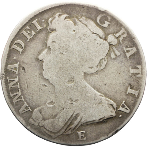 1708 Half Crown Queen Anne Silver Coin British United Kingdom minted in Edinburgh, Scotland