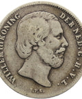 1858 Half Gulden Netherlands Silver Coin William III