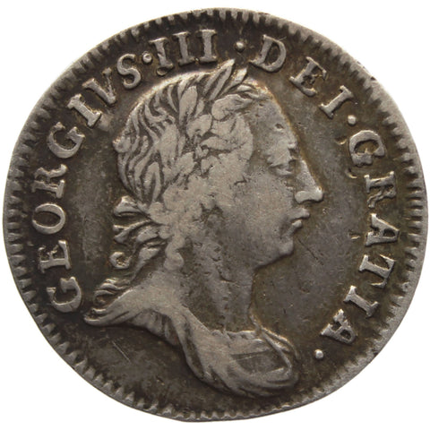 1762 3 Pence Maundy Coinage George III Great Britain Silver British Coin