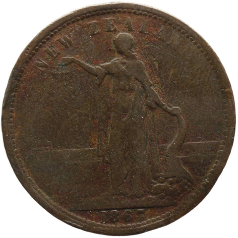 1863 1 Penny Ashton, H.  Auckland New Zealand Trade Token