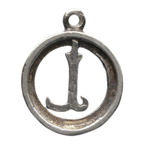 Letter L Silver Pendant Vintage