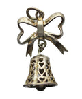 Vintage Bell Pendant Sterling Silver