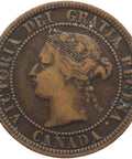 1876 H One Cent Canada Queen Victoria Coin Bronze