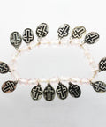 Vintage Bracelet Crosses Glass Beads