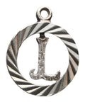 Letter L Silver Pendant Vintage