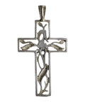 Vintage Cross Pendant Sterling Silver