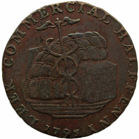 1793 Half Penny Staffordshire Leek Commercial Token