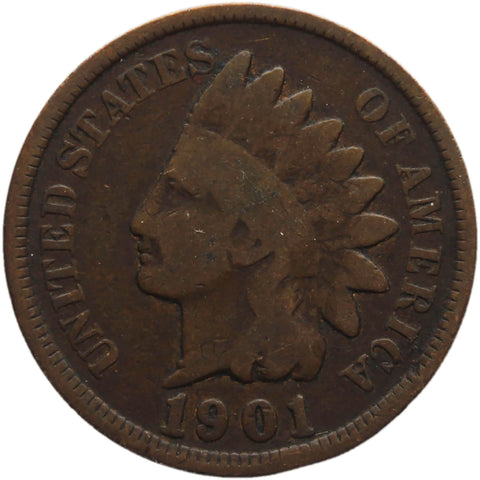 1901 One Cent United States Indian Head Coin