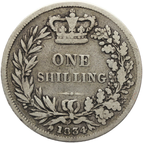 1834 One Shilling William IV Coin Great Britain