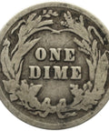 1901 One Dime United States Barber Coin Silver