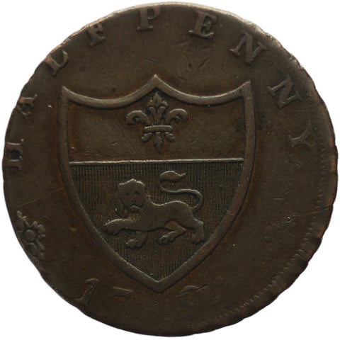1794 Half Penny Token Lancaster John of Gaunt United Kingdom