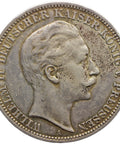 1910 A 3 Mark Prussia Germany Coin Silver Berlin Mint Wilhelm II