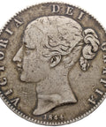 1844 Crown Victoria Queen Great Britain Silver British Coin Cinquefoil Stop