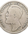 1883 1 Krona Sweden Coin Silver Oscar II