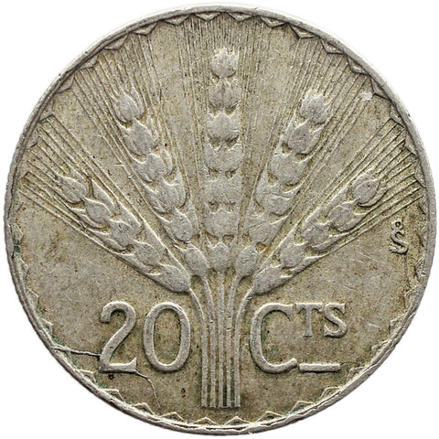 1942 Uruguay 20 Centavos Silver Coin