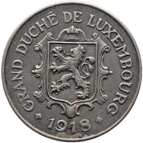 1918 10 Centimes Luxembourg Coin Marie-Adélaïde