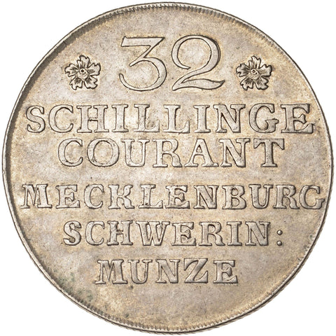 1764 32 Schilling Mecklenburg-Schwerin Germany Coin Friedrich II Silver