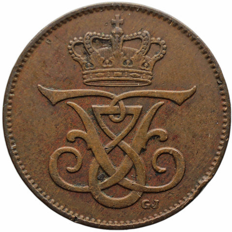 1907 2 Øre Denmark Coin Frederik VIII