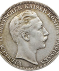 1912 A 3 Mark Prussia Germany Coin Silver Berlin Mint Wilhelm II