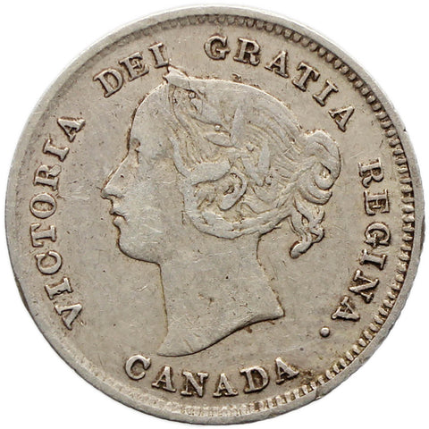 1899 5 Cents Canada Coin Victoria Silver