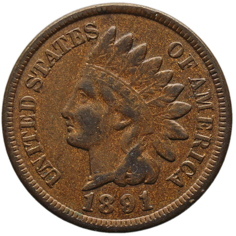 1891 One Cent United States Indian Head Coin