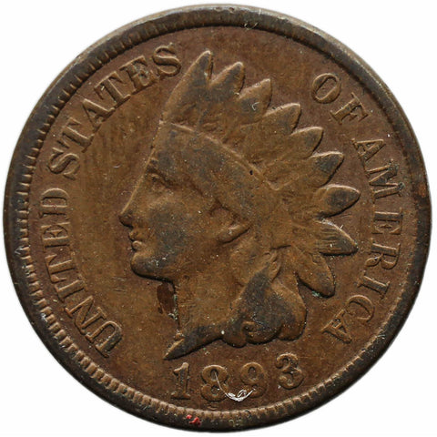 1893 One Cent United States Indian Head Coin