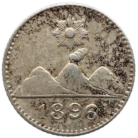 1896 Quarter Real Guatemala Coin Silver