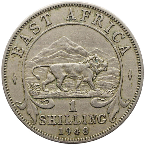 1948 One Shilling East Africa Coin George VI